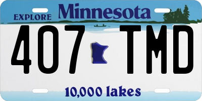 MN license plate 407TMD