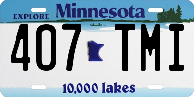 MN license plate 407TMI