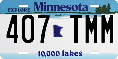 MN license plate 407TMM