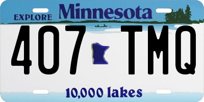 MN license plate 407TMQ