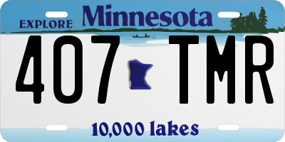 MN license plate 407TMR