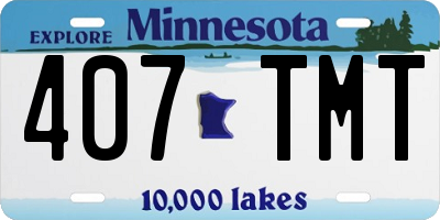 MN license plate 407TMT