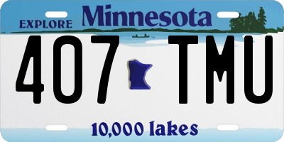 MN license plate 407TMU