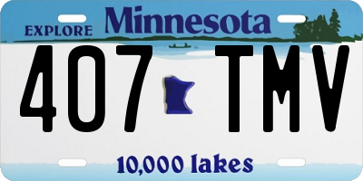 MN license plate 407TMV