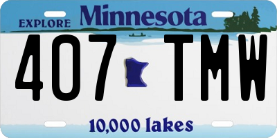 MN license plate 407TMW