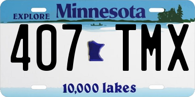 MN license plate 407TMX