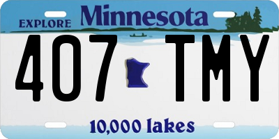 MN license plate 407TMY