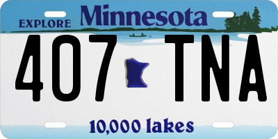 MN license plate 407TNA