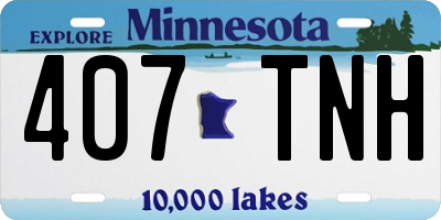 MN license plate 407TNH