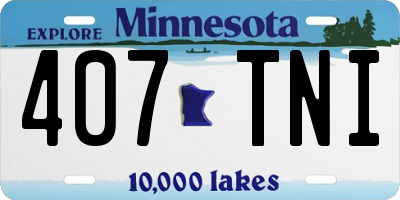 MN license plate 407TNI