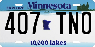 MN license plate 407TNO