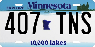 MN license plate 407TNS