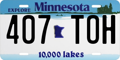 MN license plate 407TOH