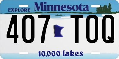 MN license plate 407TOQ