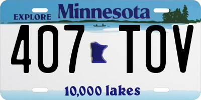 MN license plate 407TOV