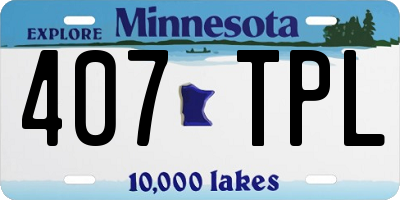 MN license plate 407TPL