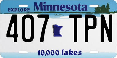 MN license plate 407TPN