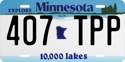 MN license plate 407TPP