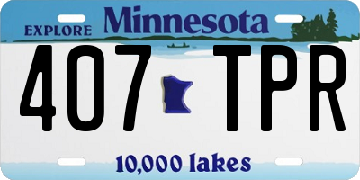 MN license plate 407TPR
