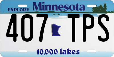 MN license plate 407TPS