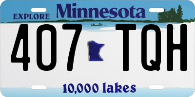 MN license plate 407TQH
