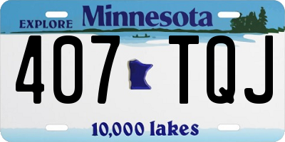 MN license plate 407TQJ