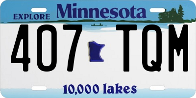 MN license plate 407TQM