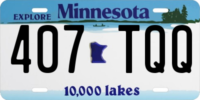 MN license plate 407TQQ