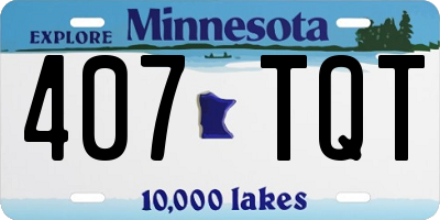 MN license plate 407TQT