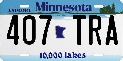 MN license plate 407TRA