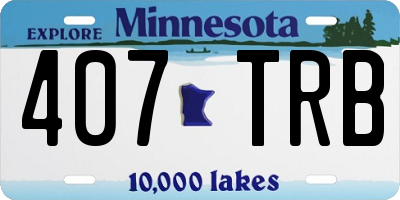 MN license plate 407TRB