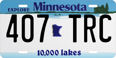 MN license plate 407TRC