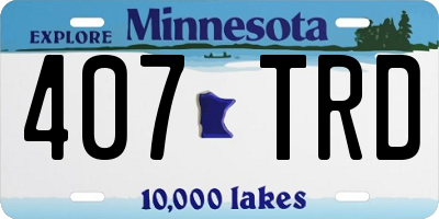 MN license plate 407TRD