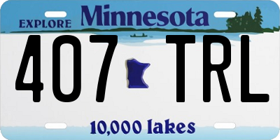 MN license plate 407TRL