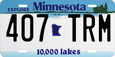 MN license plate 407TRM
