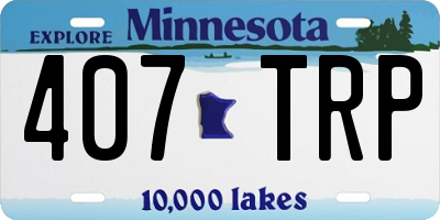 MN license plate 407TRP