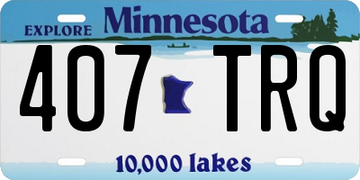 MN license plate 407TRQ