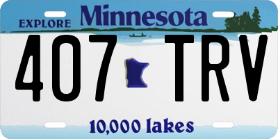 MN license plate 407TRV