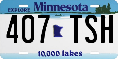 MN license plate 407TSH