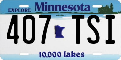 MN license plate 407TSI