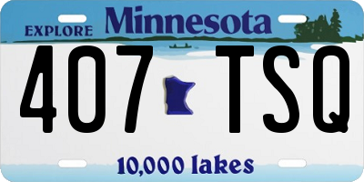 MN license plate 407TSQ