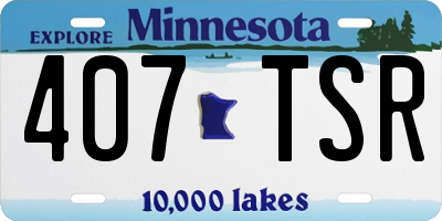 MN license plate 407TSR