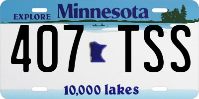 MN license plate 407TSS