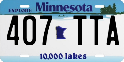 MN license plate 407TTA