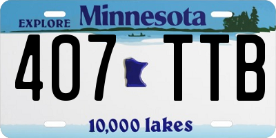 MN license plate 407TTB