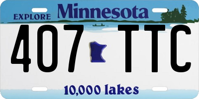 MN license plate 407TTC