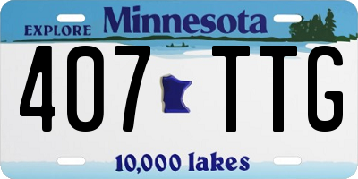 MN license plate 407TTG