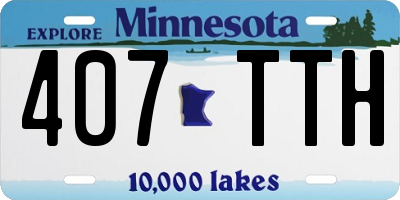 MN license plate 407TTH