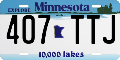 MN license plate 407TTJ