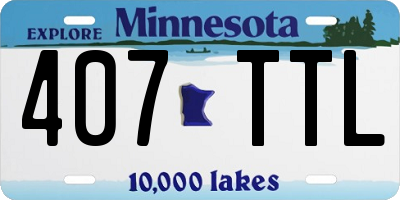 MN license plate 407TTL